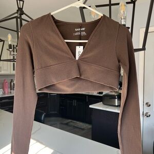 Brown Garage Crop Top